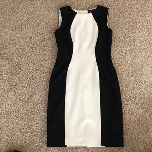 black and white dress